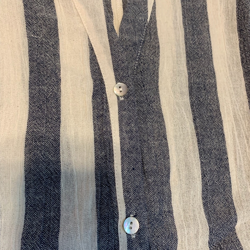 DROP WAIST STRIPE SHIRT DRESS - Picture 5 of 8